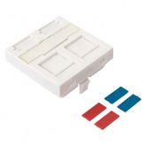 Вставка розеточная EKF TERACOM для двух RJ Keystone формат Mosaic 2м со шторками