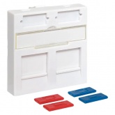 Вставка розеточная EKF TERACOM для двух RJ Keystone формат Mosaic 2м со шторками