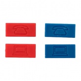 Вставка розеточная EKF TERACOM для двух RJ Keystone формат Mosaic 2м со шторками