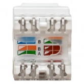Розеточный модуль EKF TERACOM RJ45 cat.5E Keystone неэкранированный 110 IDC 180 белый
