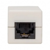 Адаптер проходной EKF TERACOM RJ45-RJ45 cat.5E неэкранированный белый