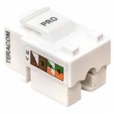 Розеточный модуль EKF TERACOM RJ45 cat.5E Keystone неэкранированный 110 IDC 90 белый