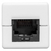Адаптер проходной EKF TERACOM RJ45-RJ45 cat.6 неэкранированный белый