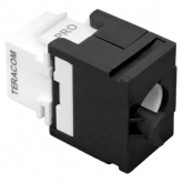 Розеточный модуль EKF TERACOM RJ45 cat.5E Keystone неэкранированный 110 IDC 180 самозажимной черный