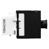 Розеточный модуль EKF TERACOM RJ45 cat.5E Keystone неэкранированный 110 IDC 180 самозажимной черный