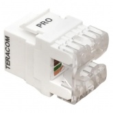 Розеточный модуль EKF TERACOM RJ45 cat.6 Keystone неэкранированный 110 IDC 180 белый