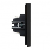 Переключатель двухклавишный с индикацией ИЭК FORTE&PIANO FP108 10А черный