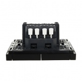 Переключатель двухклавишный с индикацией ИЭК FORTE&PIANO FP108 10А черный