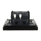 Переключатель одноклавишный перекрестный ИЭК FORTE&PIANO FP112 10А черный