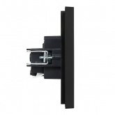 Розетка с заземлением ИЭК FORTE&PIANO FP114 16А автозажим черный