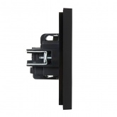 Розетка с заземлением ИЭК FORTE&PIANO 16А FP115 шторки черный