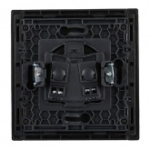 Розетка без заземления ИЭК FORTE&PIANO FP117 10А шторки черный