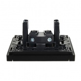 Розетка без заземления ИЭК FORTE&PIANO FP117 10А шторки черный