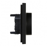 Розетка 2-я с заземлением в сборе ИЭК FORTE&PIANO FP124 16А автозажим черный