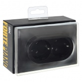 Розетка 2-я с заземлением в сборе ИЭК FORTE&PIANO FP124 16А автозажим черный