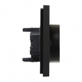 Розетка 2-я с заземлением в сборе ИЭК FORTE&PIANO FP123 16А шторки автозажим черный