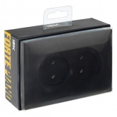 Розетка 2-я без заземления в сборе ИЭК FORTE&PIANO FP126 10А автозажим черный