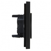 Розетка 2-я без заземления в сборе ИЭК FORTE&PIANO FP126 10А автозажим черный