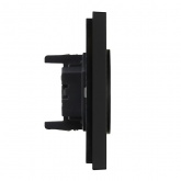 Розетка 2-я без заземления в сборе ИЭК FORTE&PIANO FP125 10А шторки автозажим черный