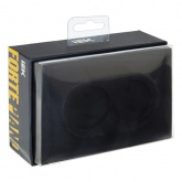 Розетка 2-я без заземления в сборе ИЭК FORTE&PIANO FP125 10А шторки автозажим черный