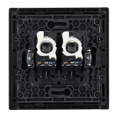 Розетка компьютерная 2-ая RJ45 кат.5E ИЭК FORTE&PIANO FP133 черный