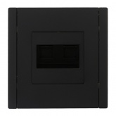 Розетка компьютерная 2-ая RJ45 кат.6 ИЭК FORTE&PIANO FP134 черный