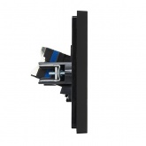 Розетка компьютерная 2-ая RJ45 кат.6 ИЭК FORTE&PIANO FP134 черный