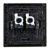 Розетка компьютерная 2-ая RJ45 кат.6 ИЭК FORTE&PIANO FP134 черный