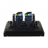 Розетка компьютерная 2-ая RJ45 кат.6 ИЭК FORTE&PIANO FP134 черный