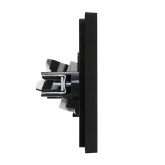 Розетка двойная RJ11+RJ45 кат.5E ИЭК FORTE&PIANO FP135 черный