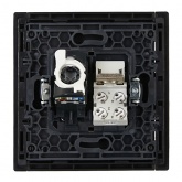 Розетка двойная RJ11+RJ45 кат.5E ИЭК FORTE&PIANO FP135 черный