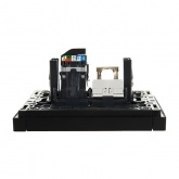 Розетка двойная RJ11+RJ45 кат.5E ИЭК FORTE&PIANO FP135 черный