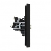 Розетка двойная TV+RJ45 кат.5E ИЭК FORTE&PIANO FP136 черный