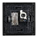 Розетка двойная TV+RJ45 кат.5E ИЭК FORTE&PIANO FP136 черный