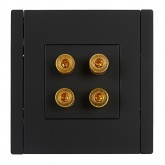 Аудиорозетка ИЭК FORTE&PIANO FP139 4 подключения черный