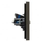 Розетка двойная TV+RJ45 кат.6 ИЭК FORTE&PIANO FP337 серый