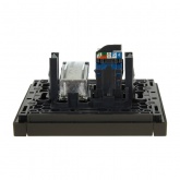 Розетка двойная TV+RJ45 кат.6 ИЭК FORTE&PIANO FP337 серый