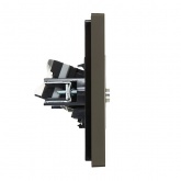 Розетка двойная TV+RJ45 кат.5E ИЭК FORTE&PIANO FP336 серый