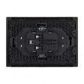 Розетка 2-я без заземления в сборе ИЭК FORTE&PIANO FP325 10А шторки автозажим серый