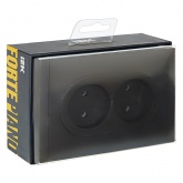 Розетка 2-я без заземления в сборе ИЭК FORTE&PIANO FP326 10А автозажим серый