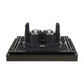 Розетка 2-я без заземления в сборе ИЭК FORTE&PIANO FP326 10А автозажим серый