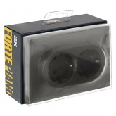 Розетка 2-я с заземлением в сборе ИЭК FORTE&PIANO FP323 16А шторки автозажим серый