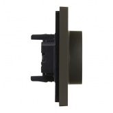 Розетка 2-я с заземлением в сборе ИЭК FORTE&PIANO FP323 16А шторки автозажим серый