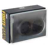 Розетка 2-я с заземлением в сборе ИЭК FORTE&PIANO FP324 16А автозажим серый