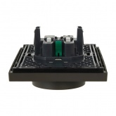 Розетка 2-я с заземлением в сборе ИЭК FORTE&PIANO FP324 16А автозажим серый