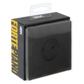 Розетка без заземления ИЭК FORTE&PIANO FP317 10А шторки серый