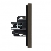 Розетка с заземлением ИЭК FORTE&PIANO 16А FP315 шторки серый