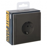 Розетка с заземлением ИЭК FORTE&PIANO 16А FP315 шторки серый