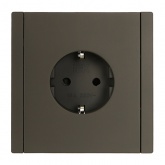 Розетка с заземлением ИЭК FORTE&PIANO 16А FP315 шторки серый