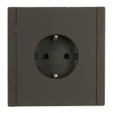 Розетка с заземлением ИЭК FORTE&PIANO 16А FP313 шторки автозажим серый